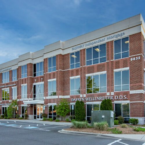 Brick two story commercial building