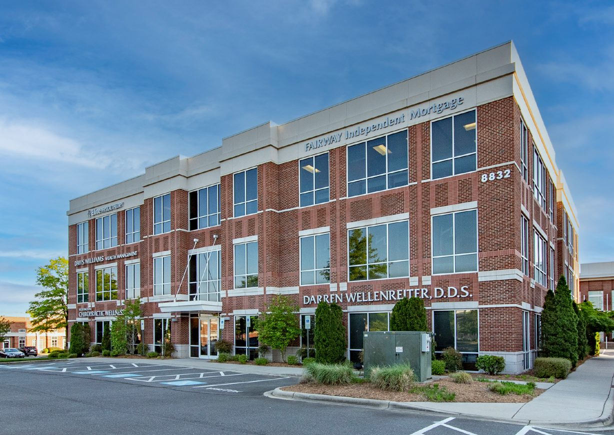 Brick two story commercial building