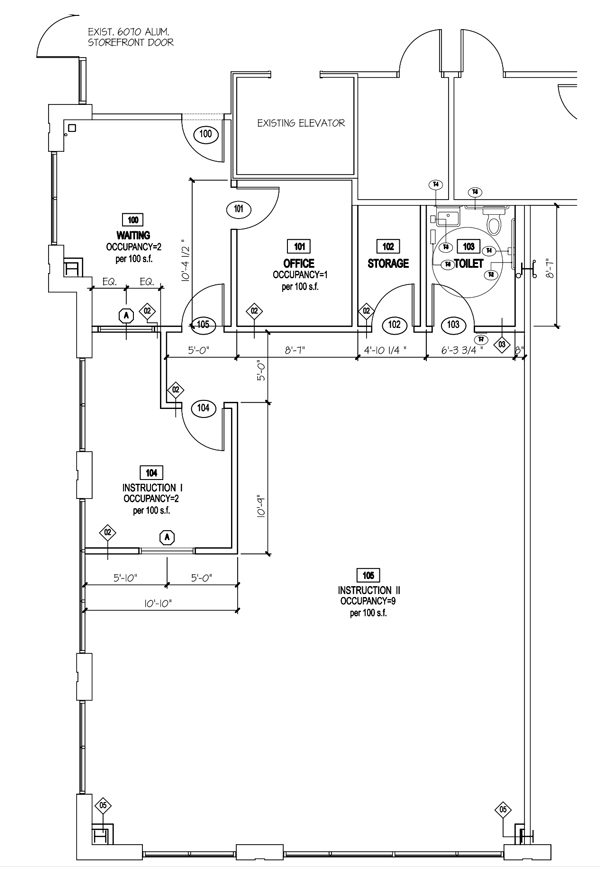 Site plan of available suite