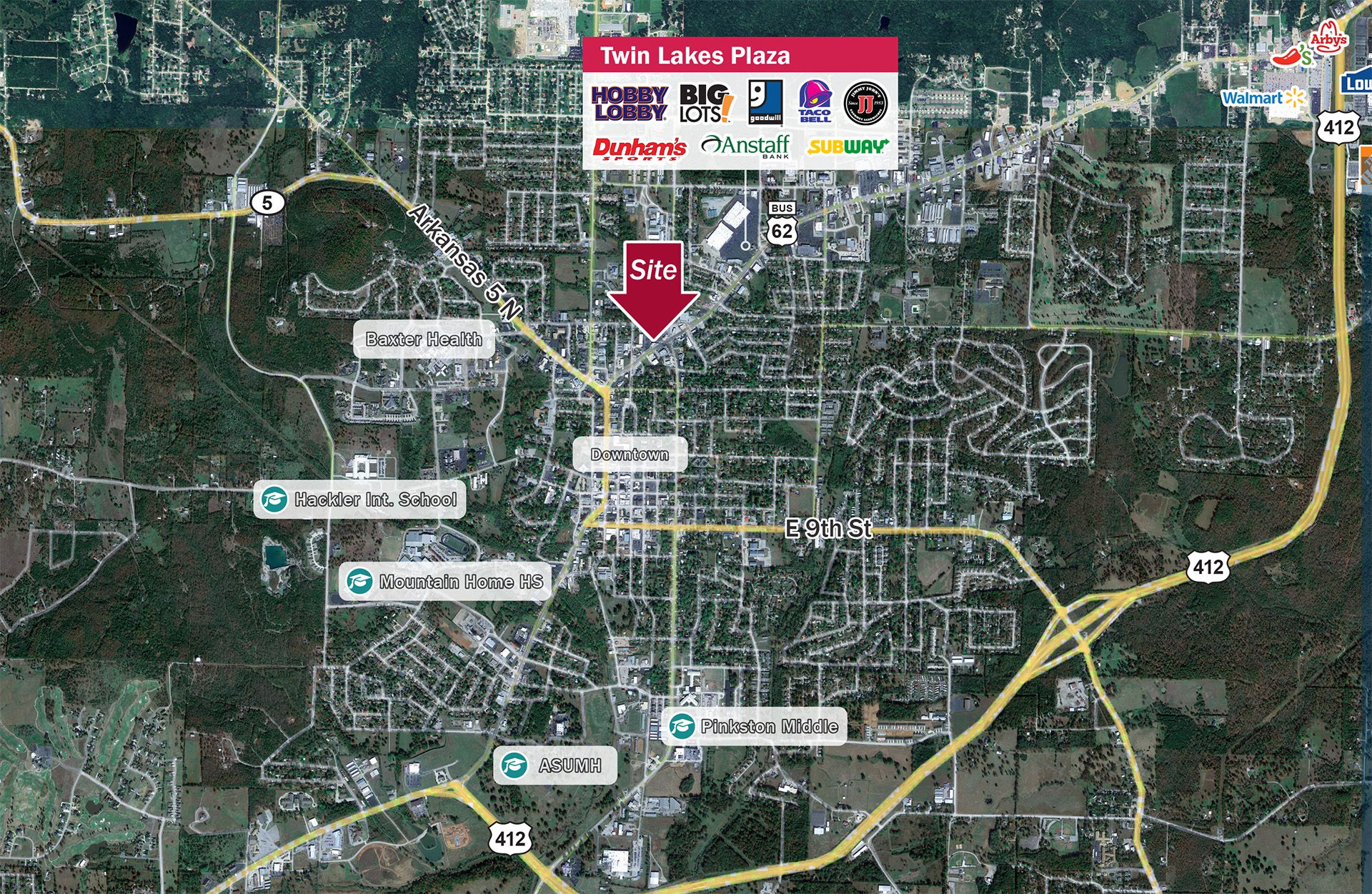 Aerial view site plan