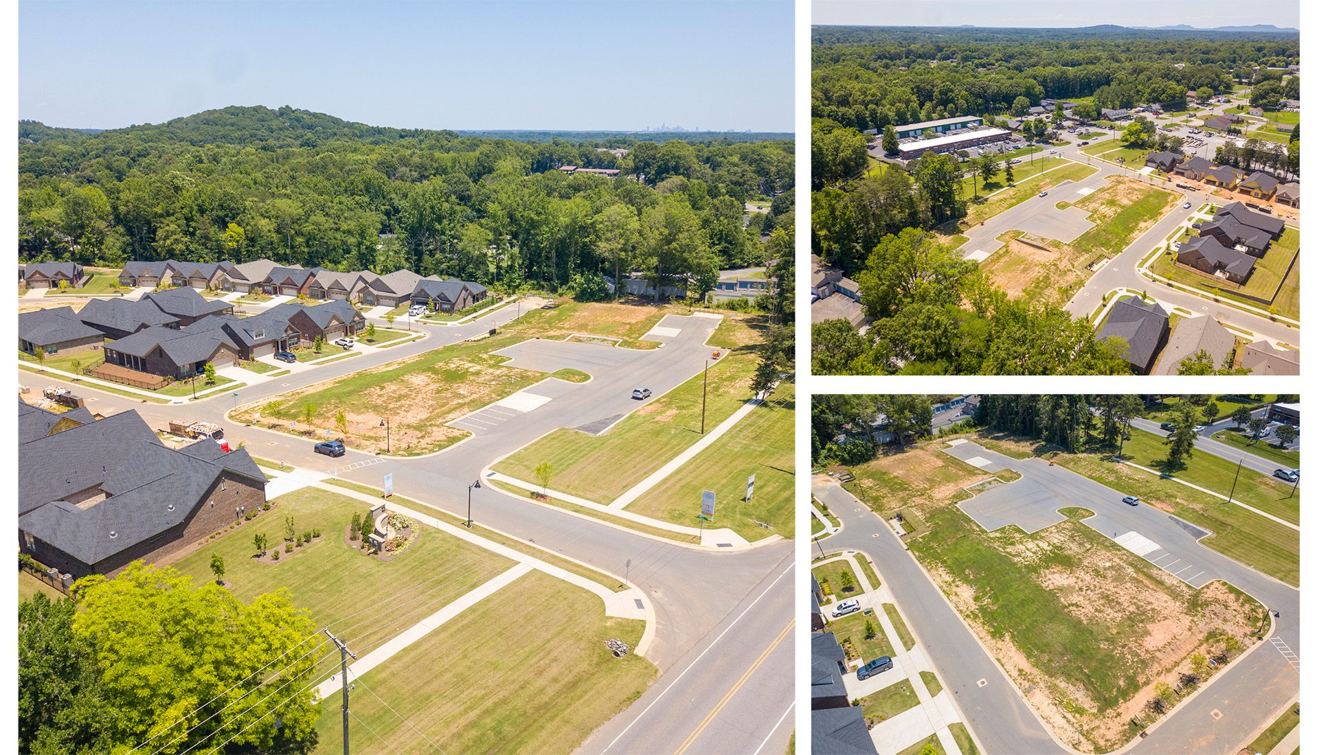 New Hope Village retail building site aerial images