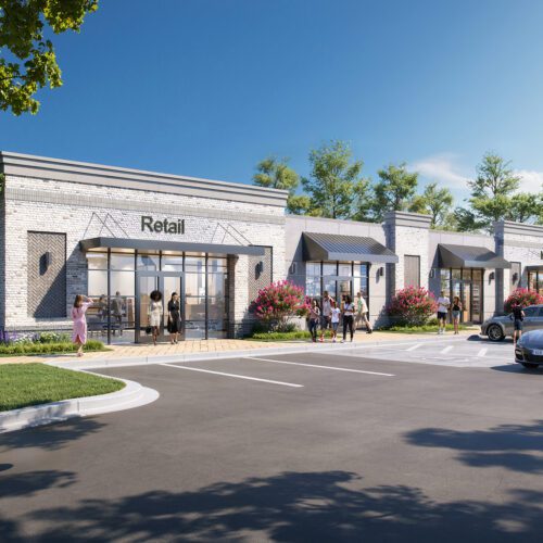 New Hope Village rendering building exterior