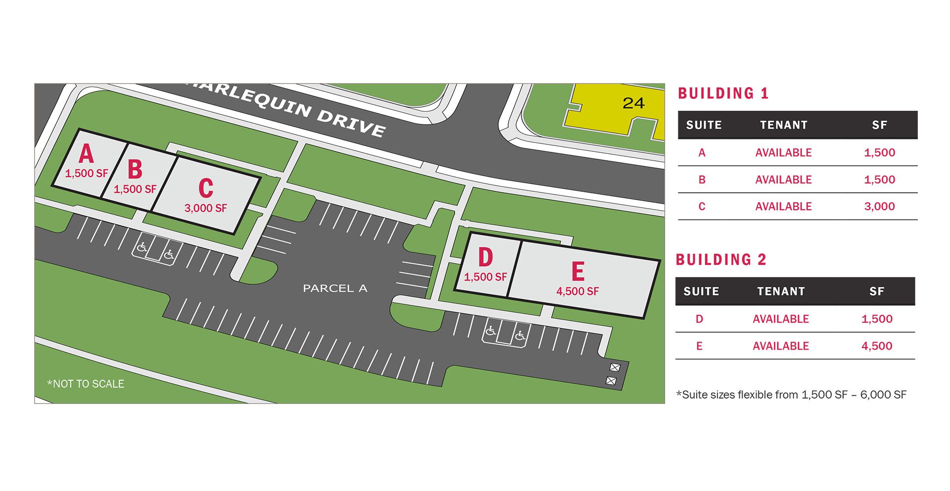 Outparcel site plan green and grey