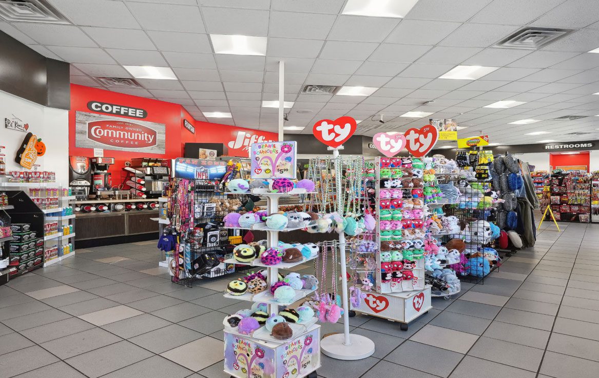 Shell gas station Jiffy Mart convenience Store interior