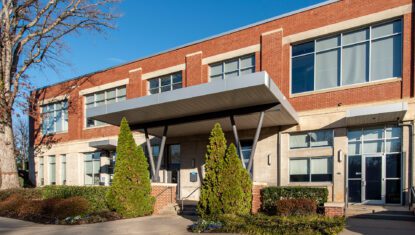 Brick exterior office building