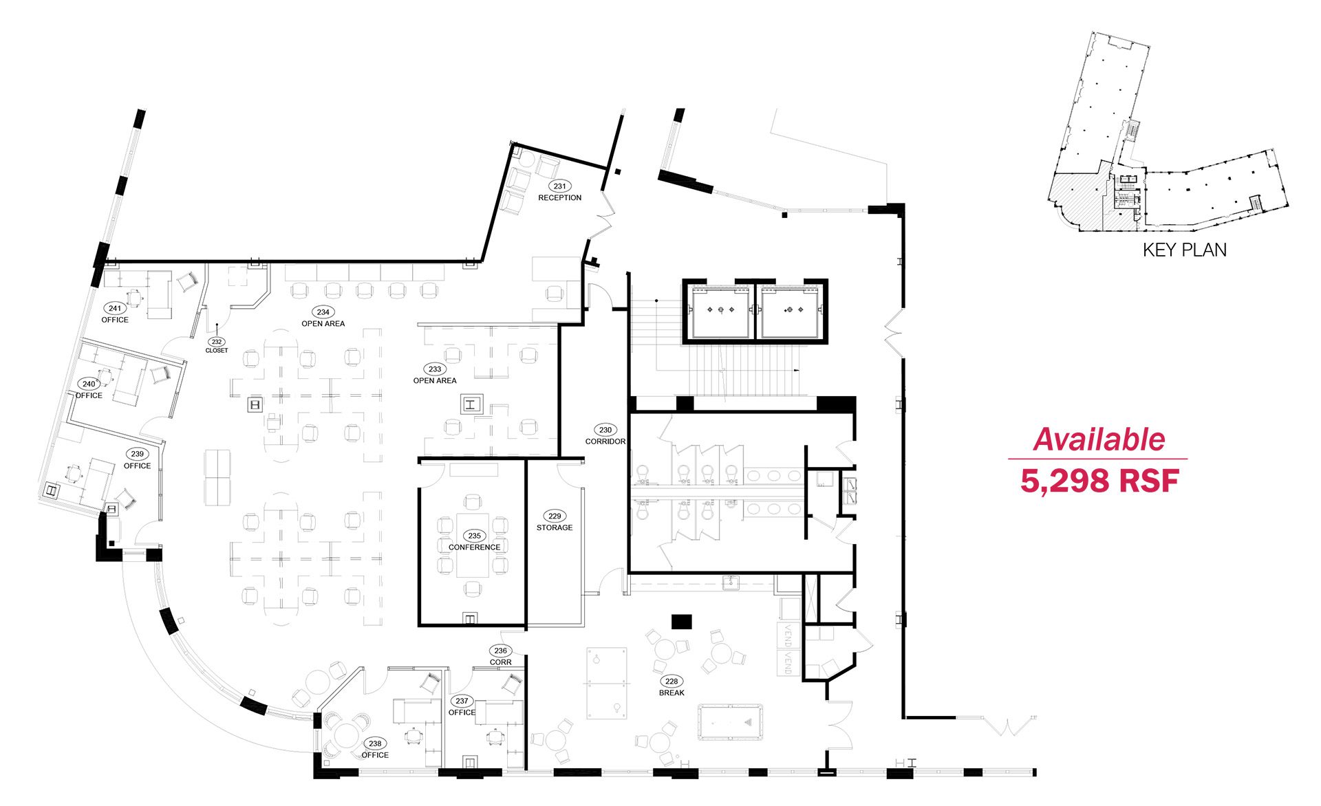 floor plan for 1927 S Tryon in South End suite 203