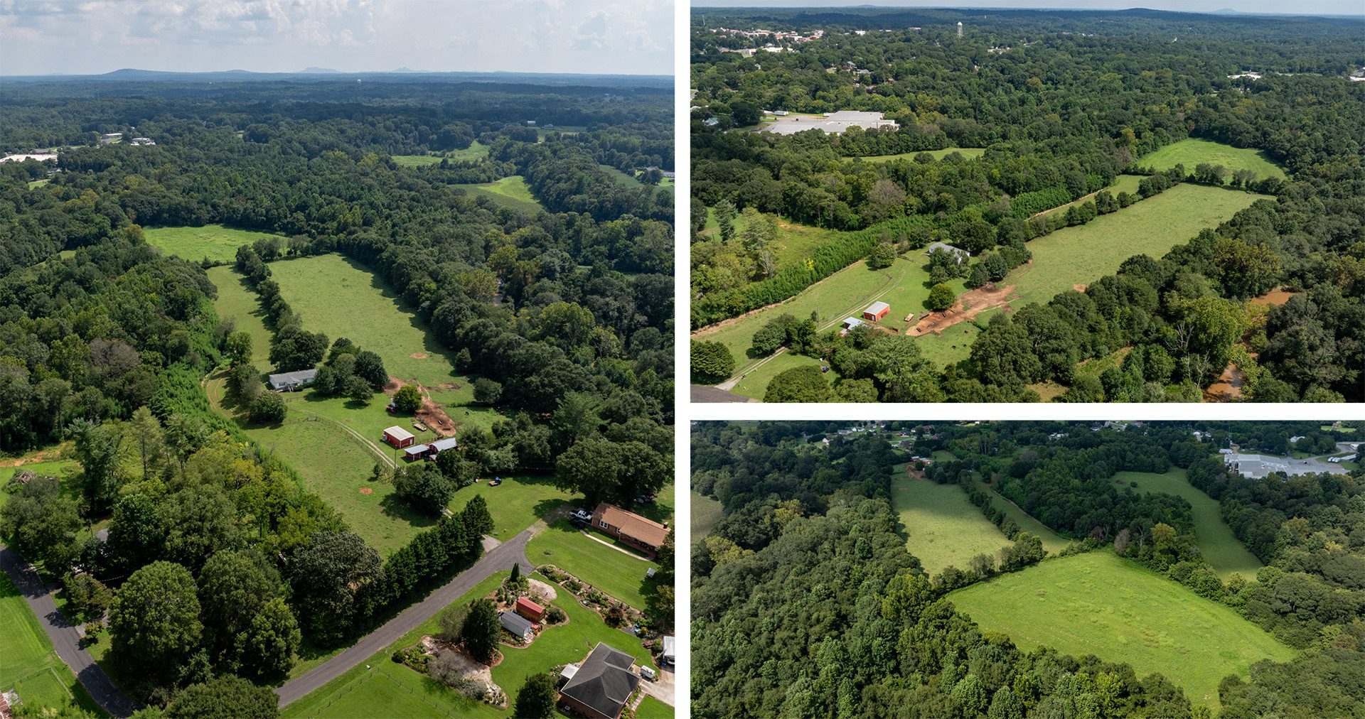Lincolnton farm land aerial images green