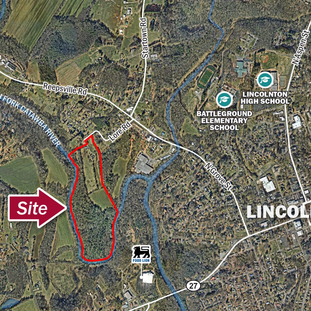 Lincolnton land site off Lore Rd aerial