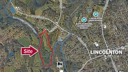 Lincolnton land site off Lore Rd aerial