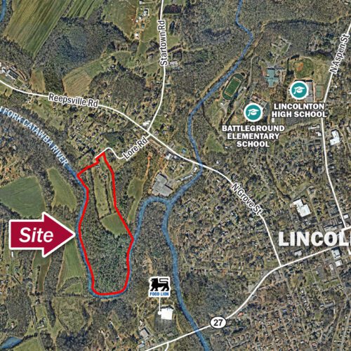 Lincolnton land site off Lore Rd aerial