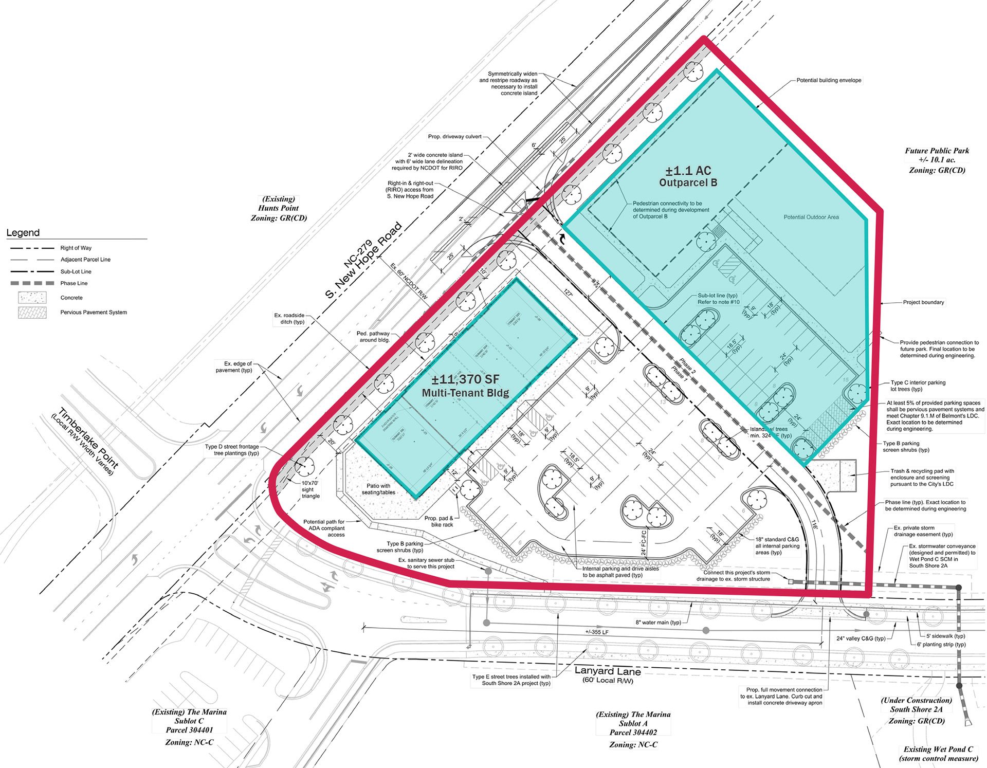site plan for McLean Retail