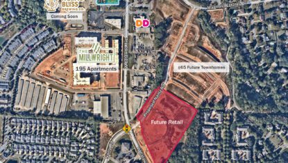 Nantz Road Retail Site Aerial