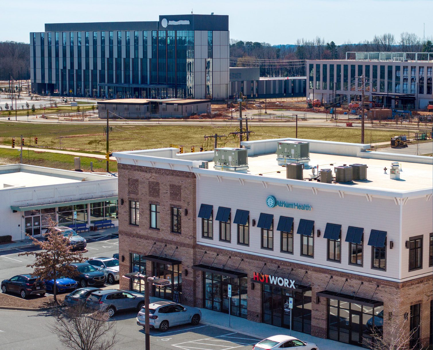 Brick Multi Tenant 2 story Building with parking lot