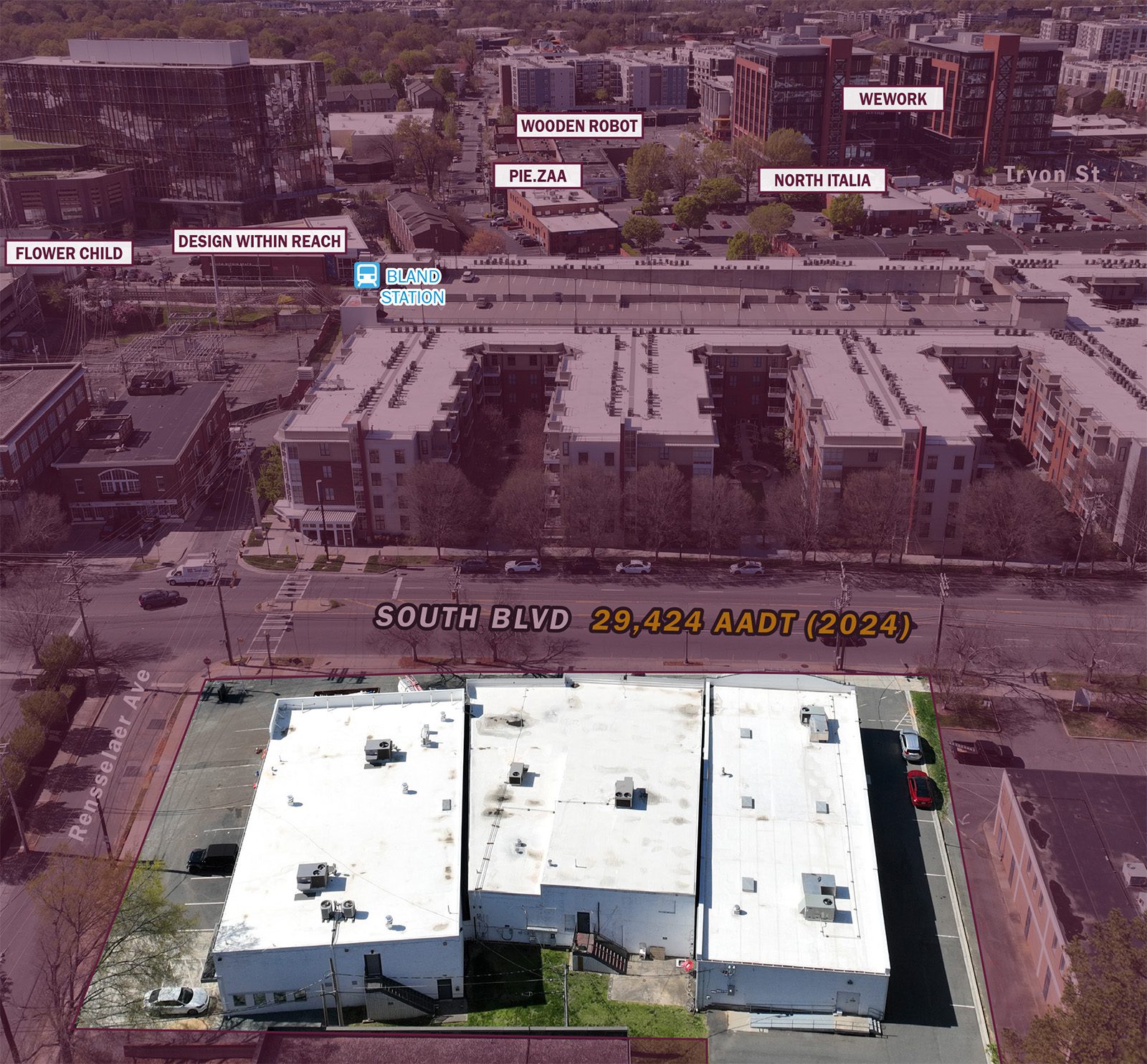 Drone South End Building