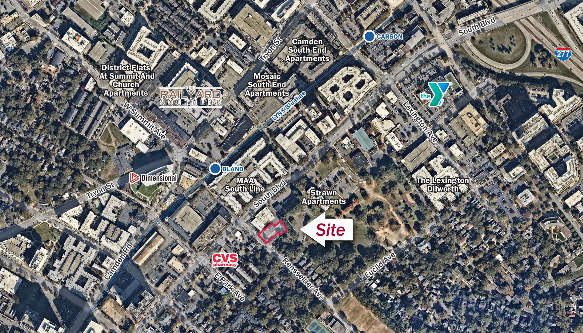 Rensselaer Ave Office Aerial