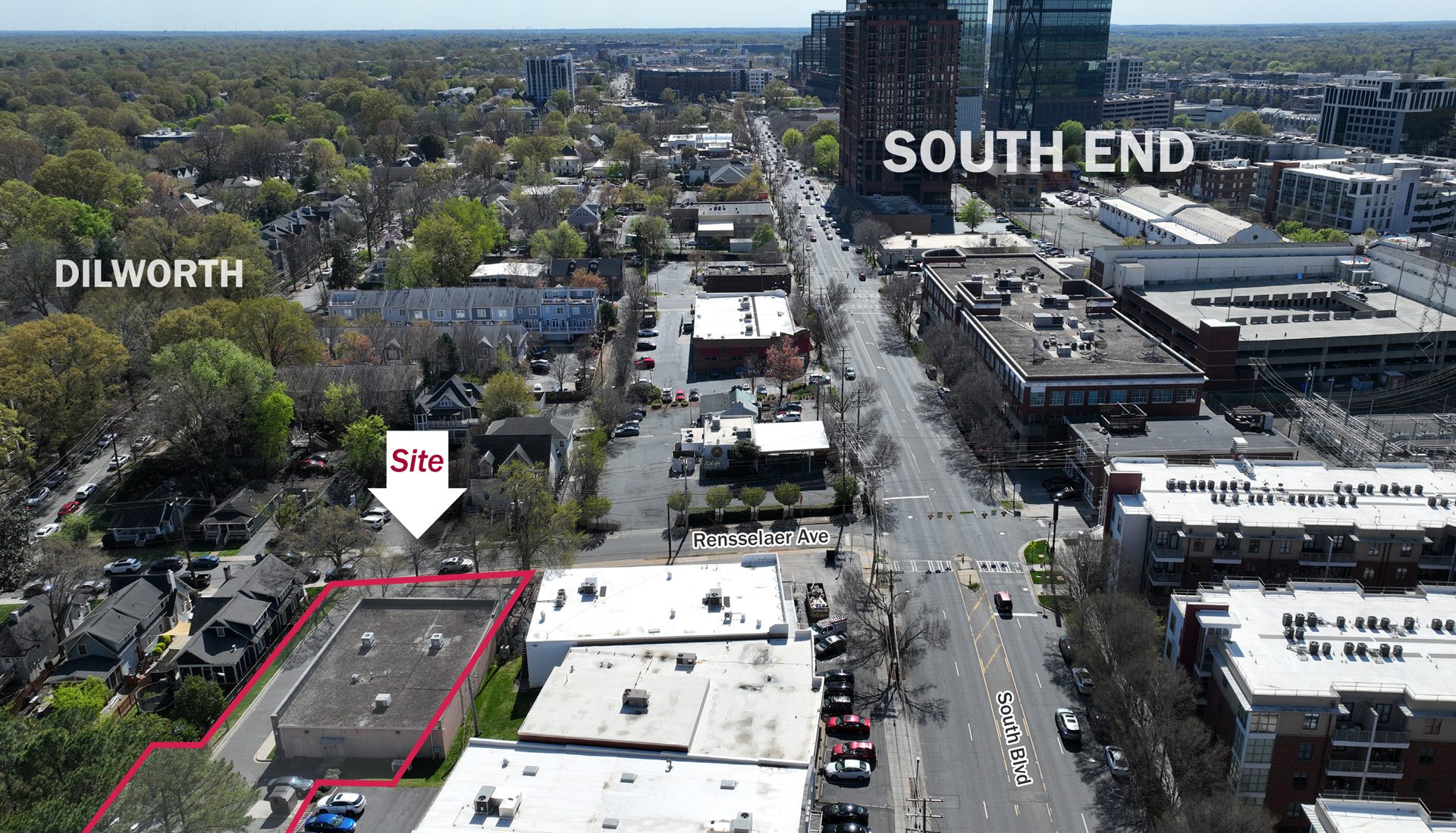 Rensselaer Ave Office Site Aerial
