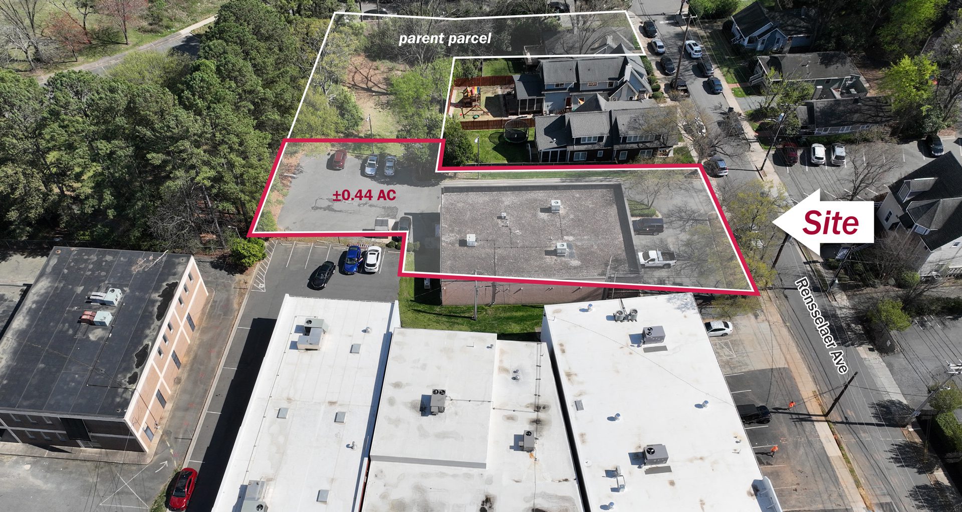 Rensselaer Ave Office Site Aerial