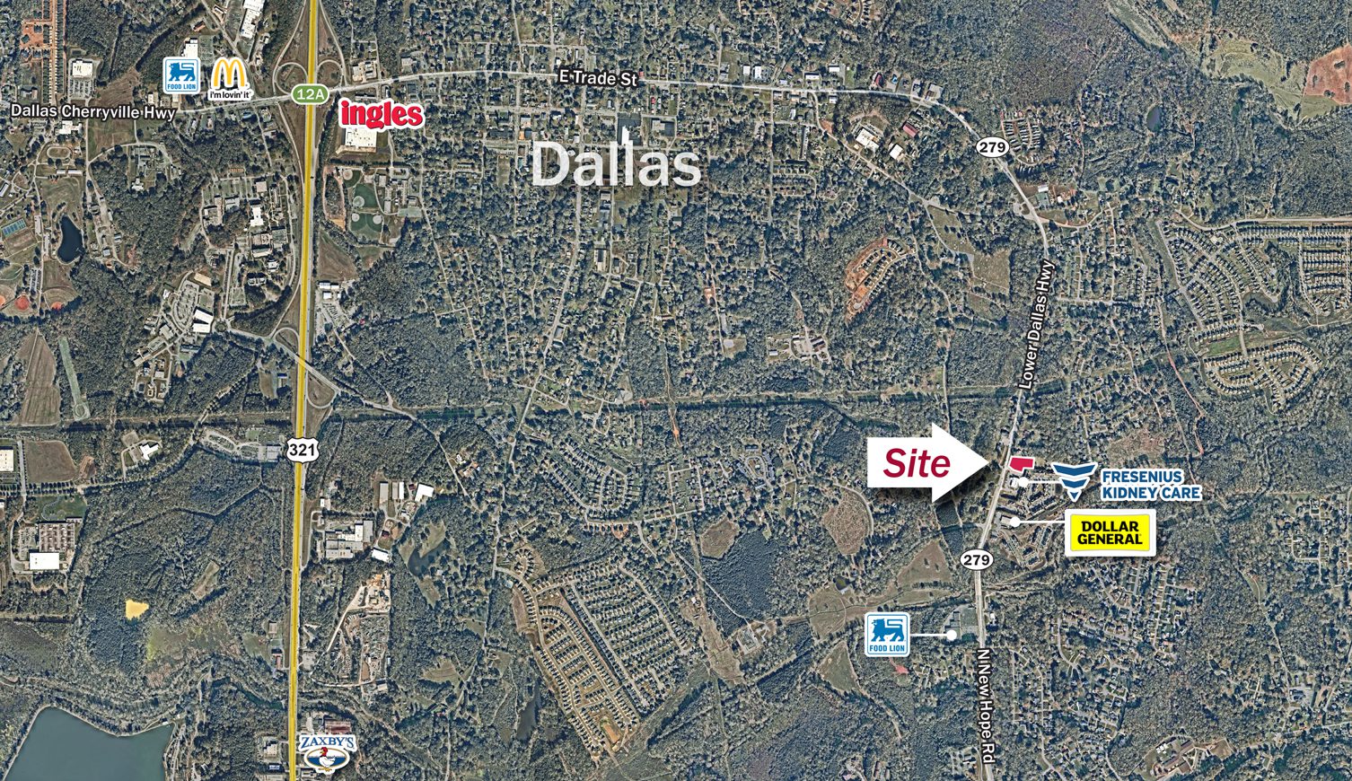 Lower Dallas Hwy Land Market Map