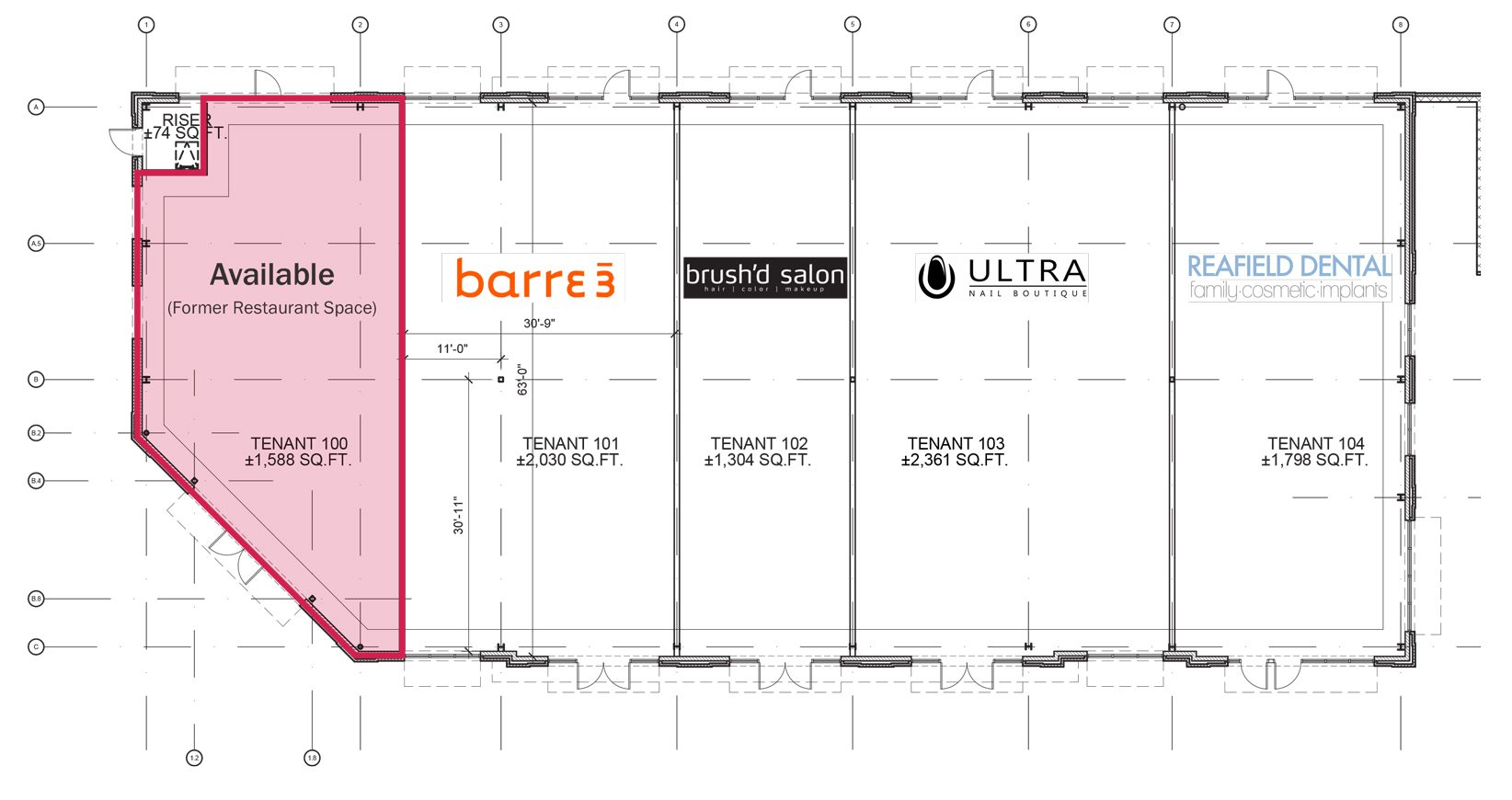 leasing plan for 9925 Rea Road at Reafield in Waxhaw