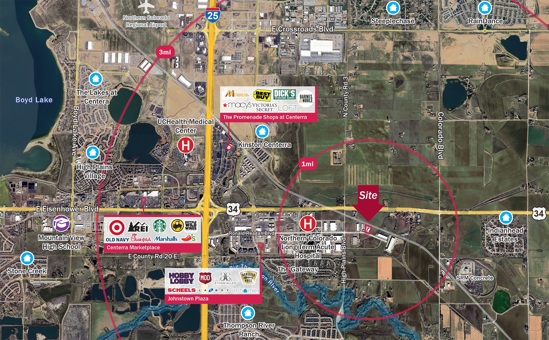 Johnstown, CO Sunbelt Rentals market aerial