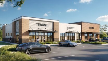 Parkside Crossing retail building rendering