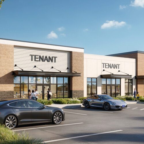 Parkside Crossing retail building rendering