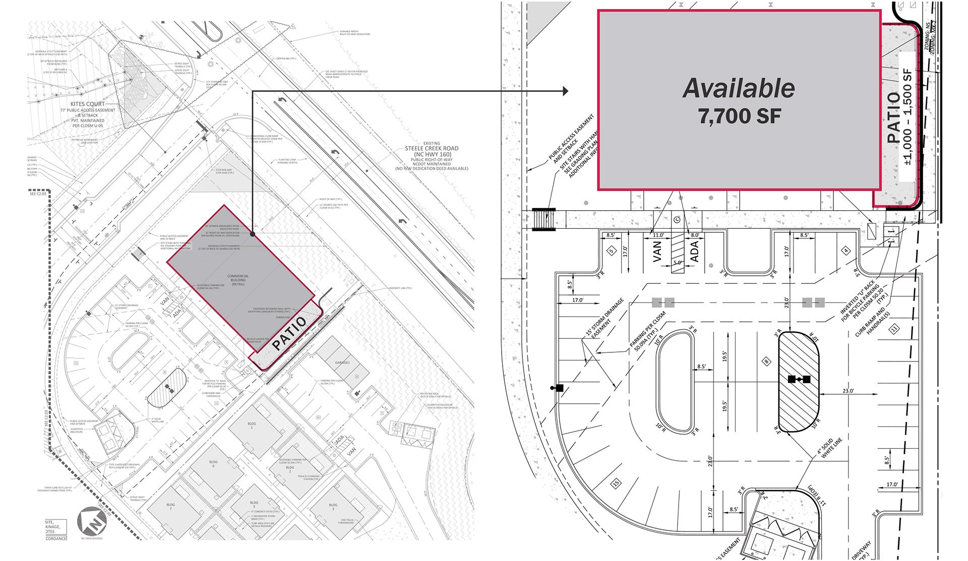 Parkside Crossing site plan Steele Creek Charlotte
