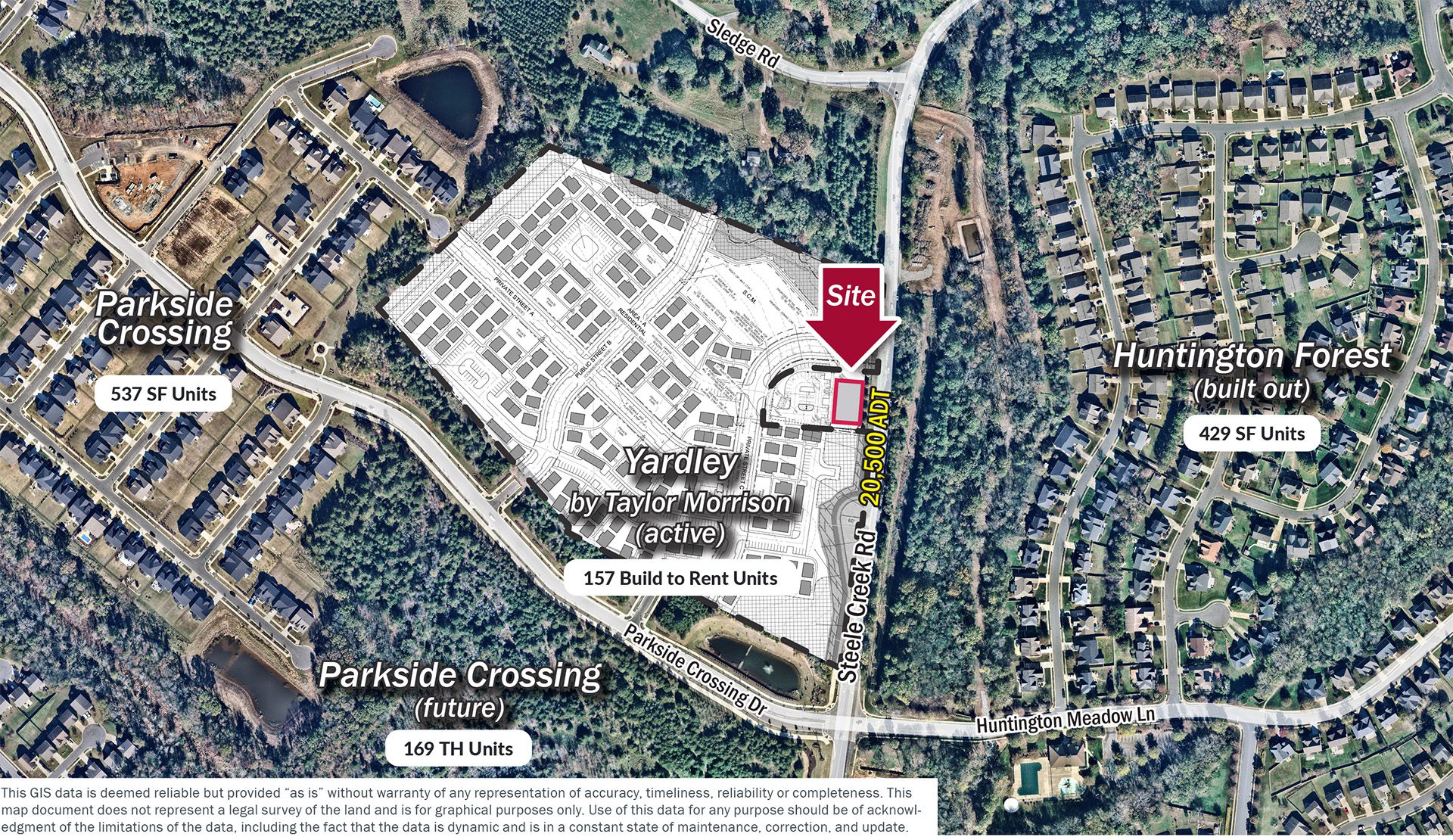 Parkside Crossing aerial overlay