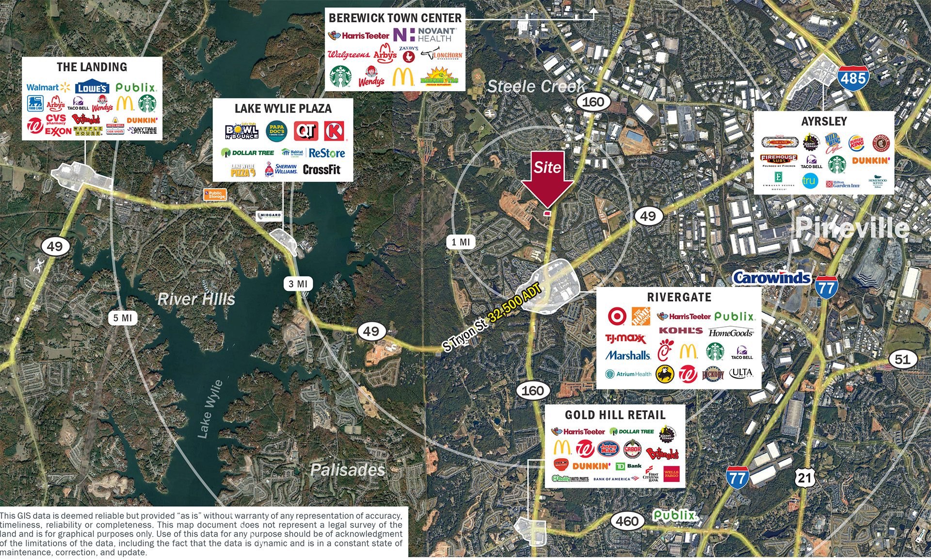 Steele Creek in Charlotte NC market aerial