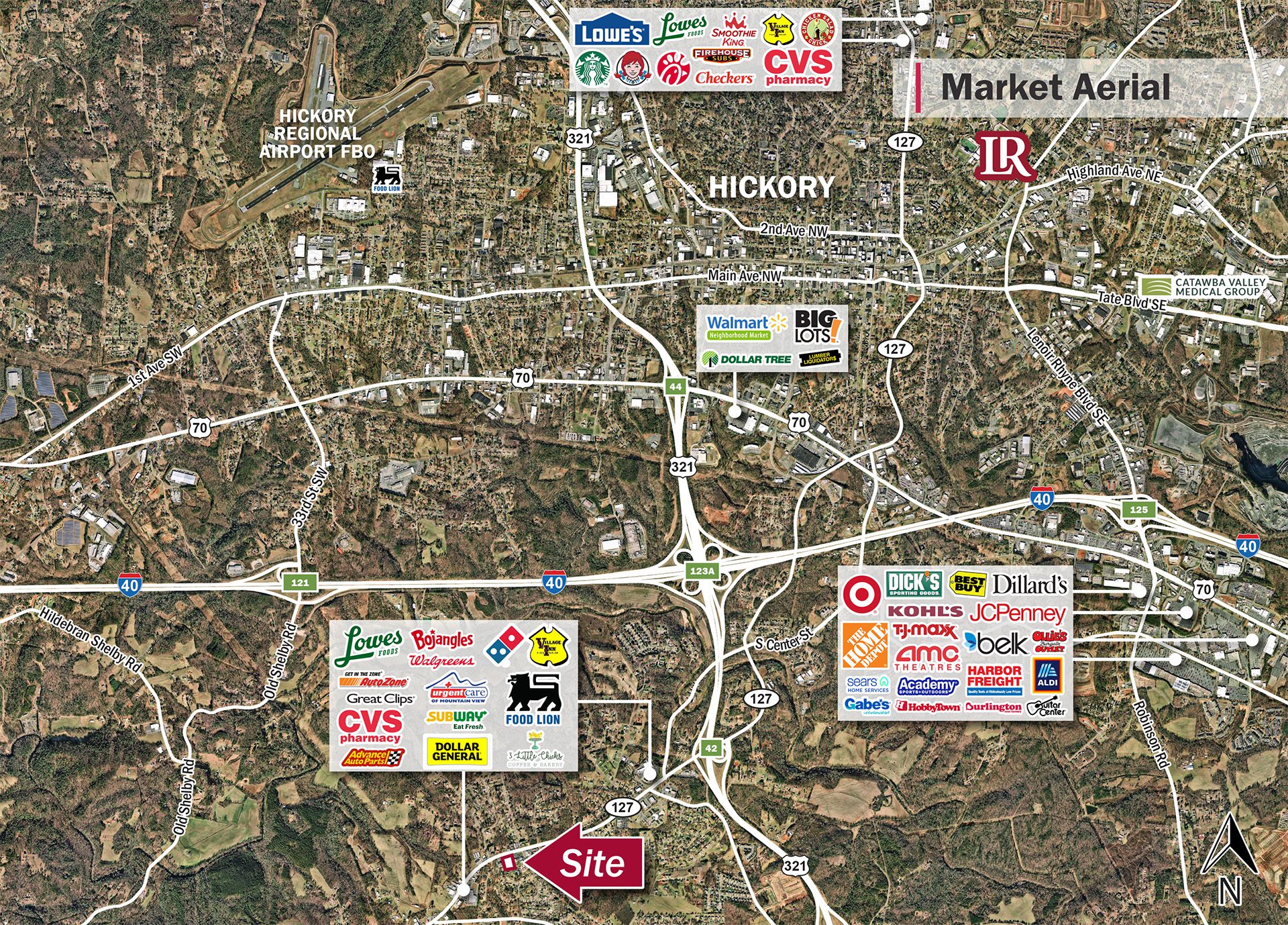 Hickory market aerial