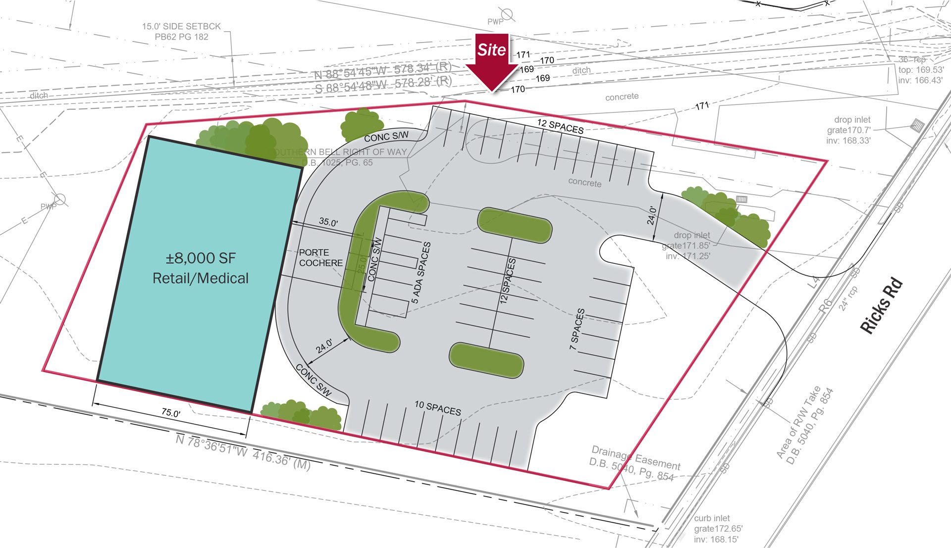 Selma Commercial Land MOB Sketch