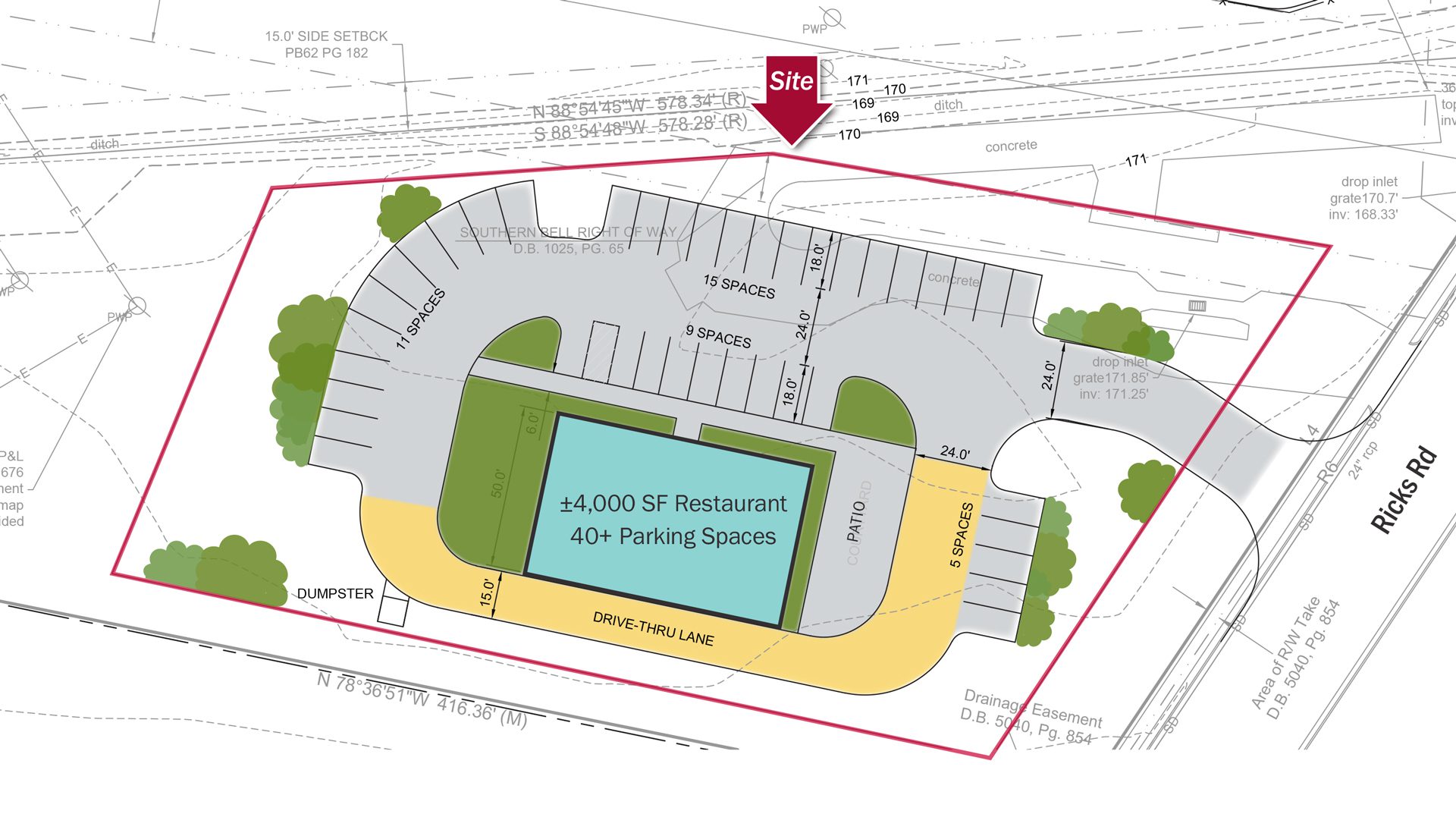 Selma Commercial Land QSR Sketch