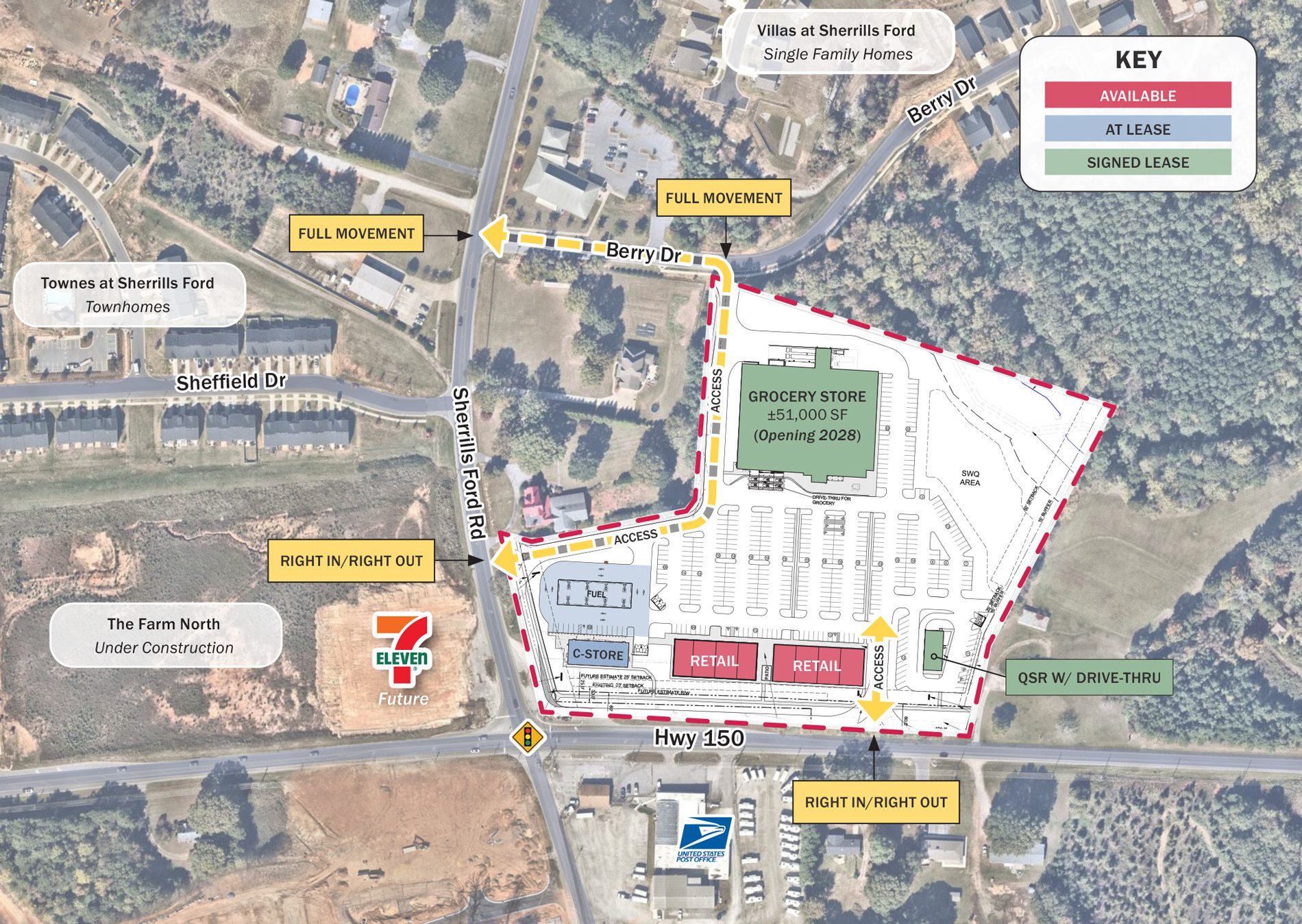 Terrell Town Center Aerial Site Plan Overlay