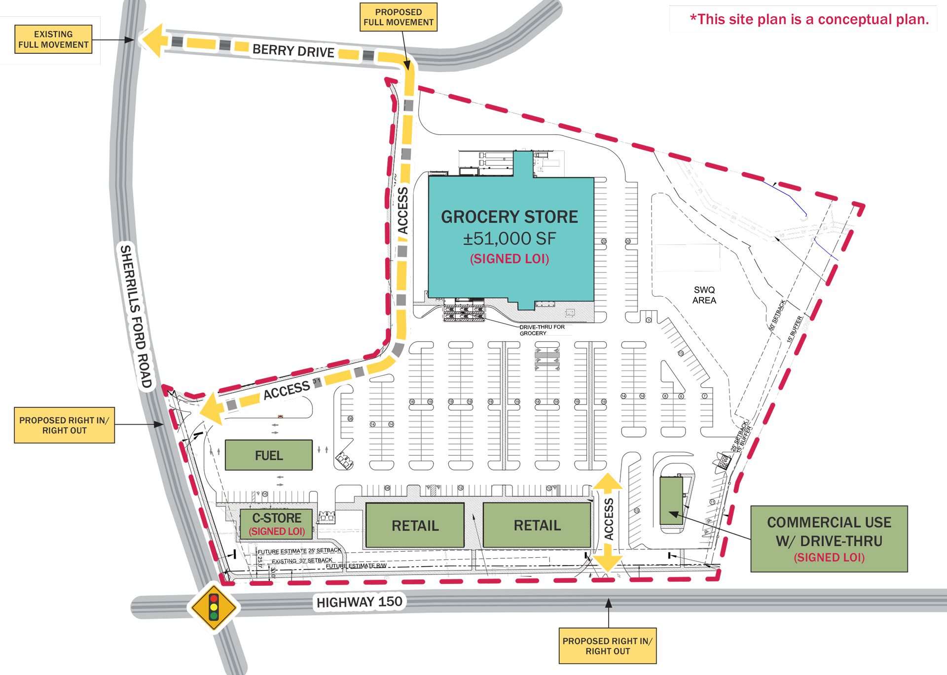 The Landing at Sherrills Ford conceptual site plan
