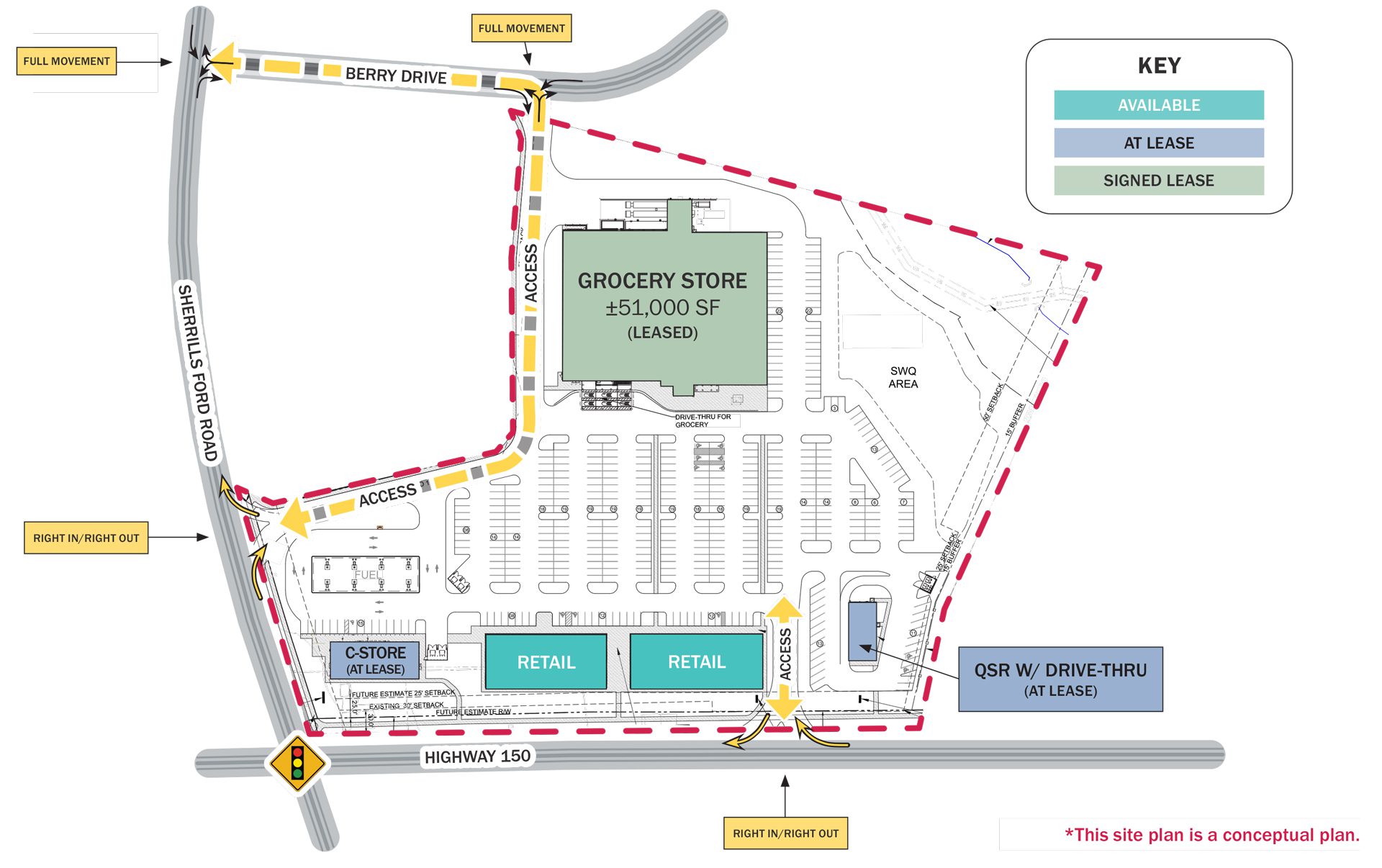 Terrell Town Center Conceptual Site Plan