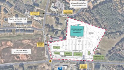 The Landing at Sherrills Ford site plan overlay