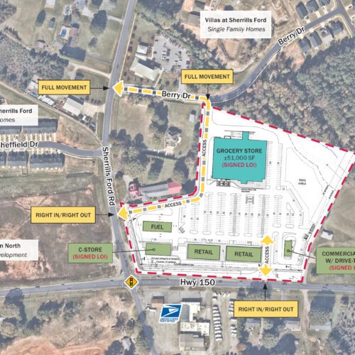 Terrell Town Center Site Plan Overlay