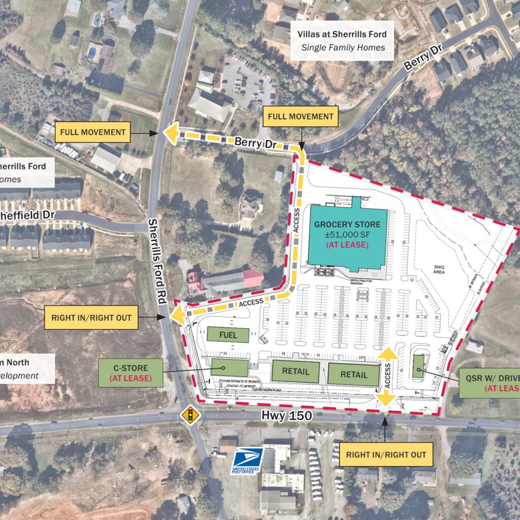 Terrell Town Center Conceptual Site Plan Overlay
