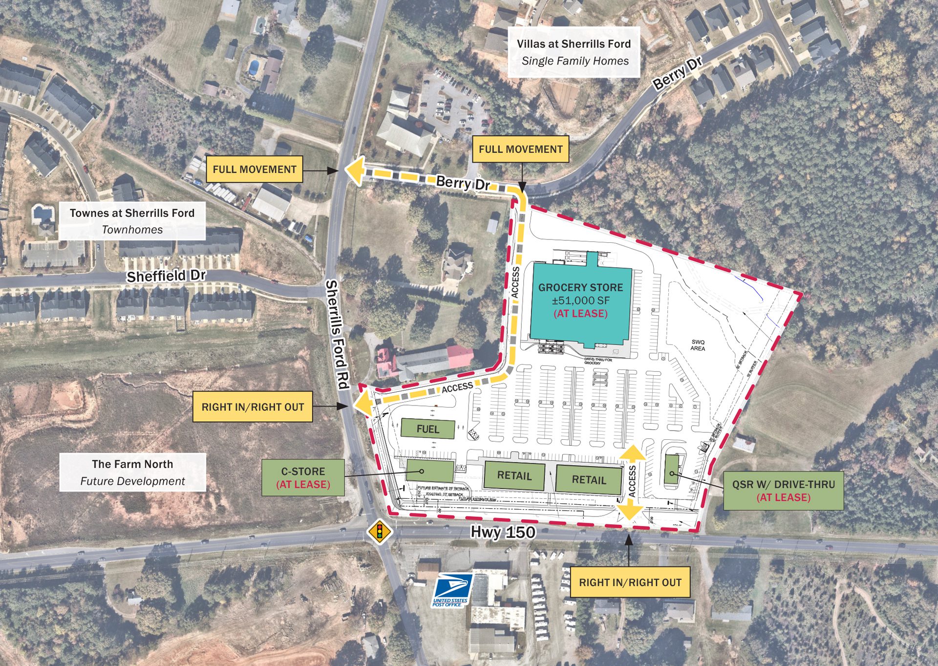 Terrell Town Center Conceptual Site Plan Overlay