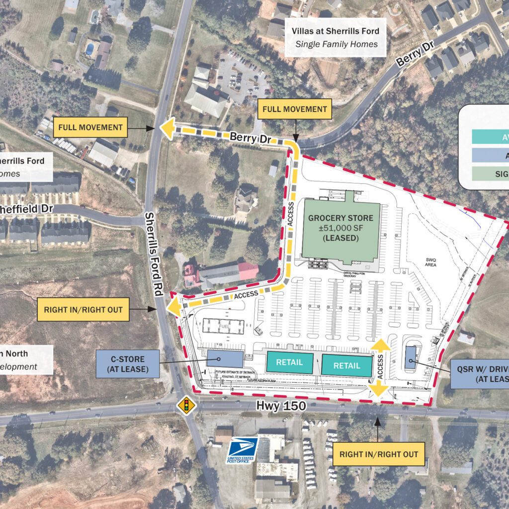 Terrell Town Center Conceptual Site Plan Overlay Aerial