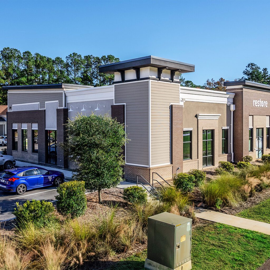 Tupelo Commons retail building exterior