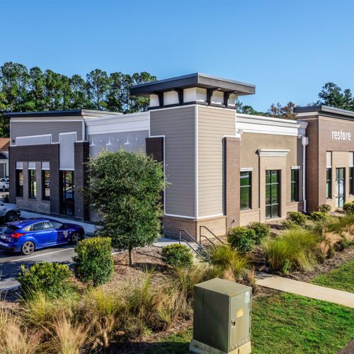 Tupelo Commons retail building exterior