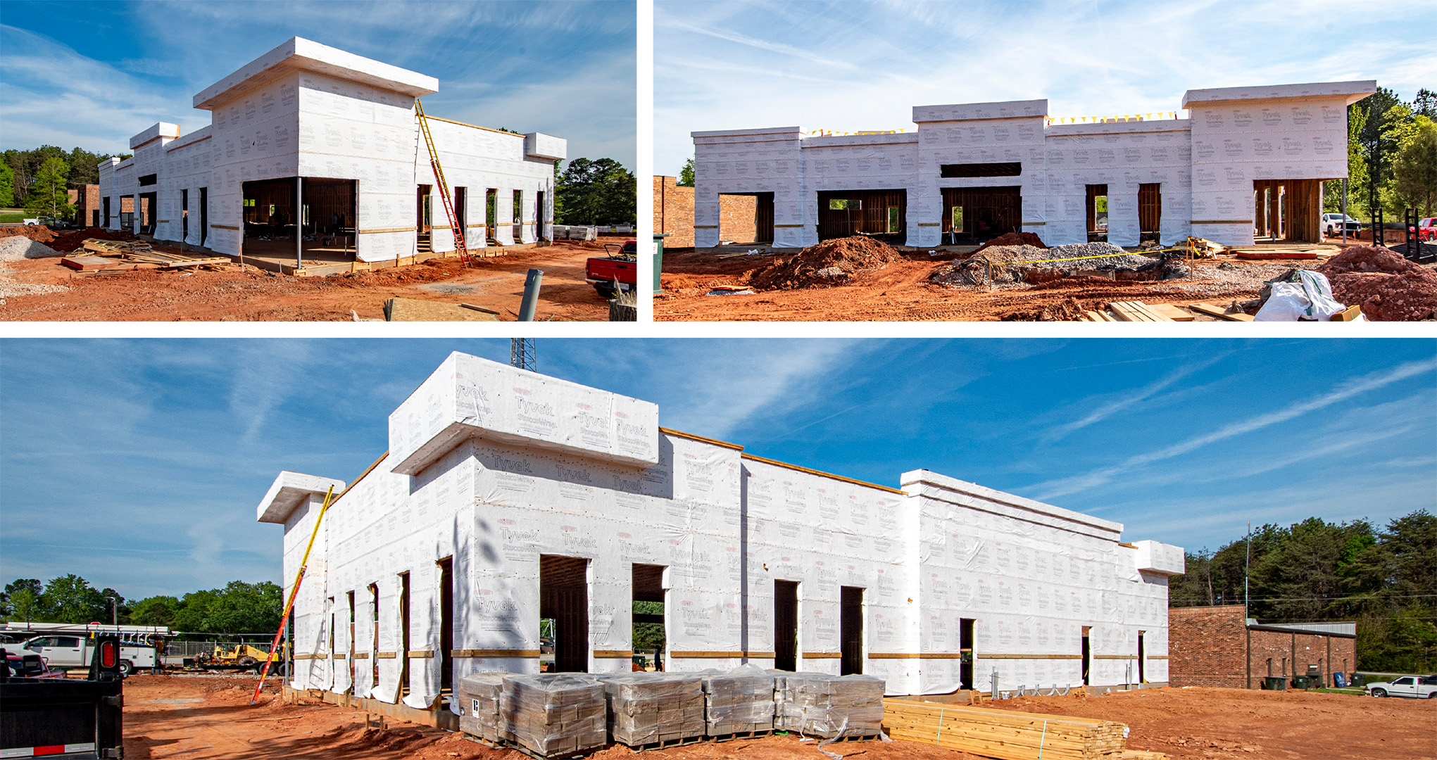 Alexander Love Highway retail building under construction exterior images