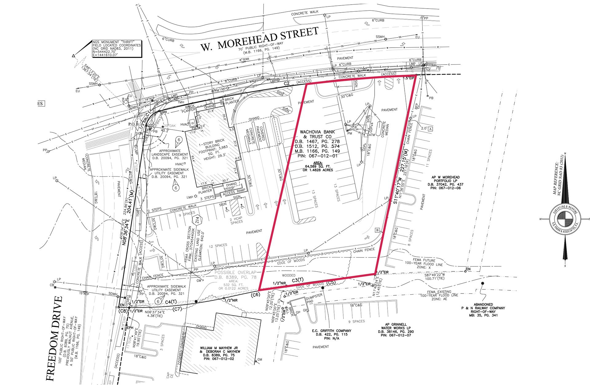 1527 W Morehead site plan