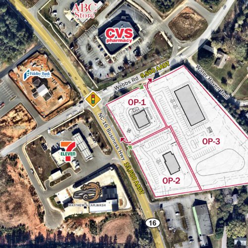 Outparcel site plan in Denver, NC