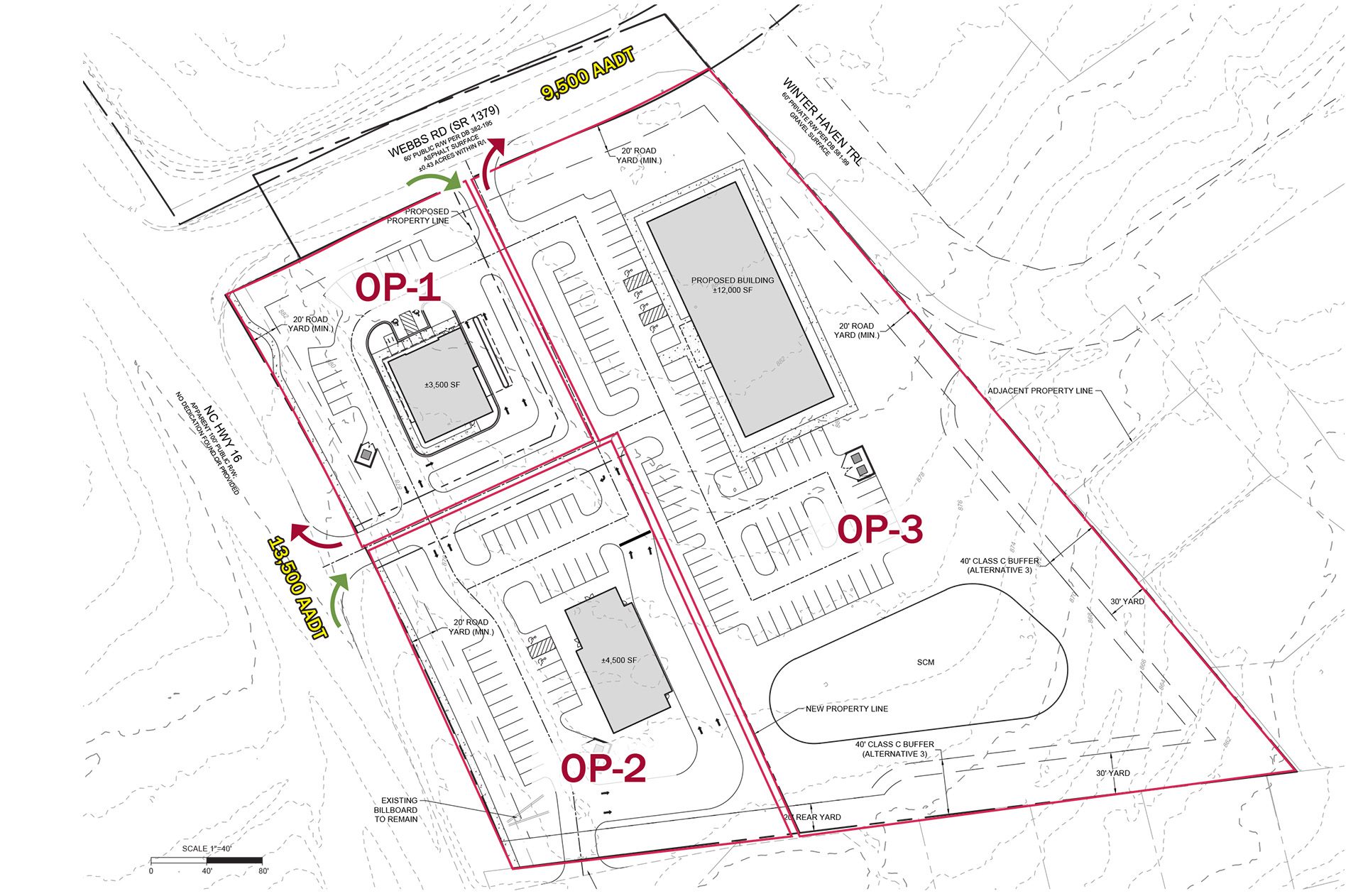 outparcel site plan in Denver NC off NC-16 Business Hwy