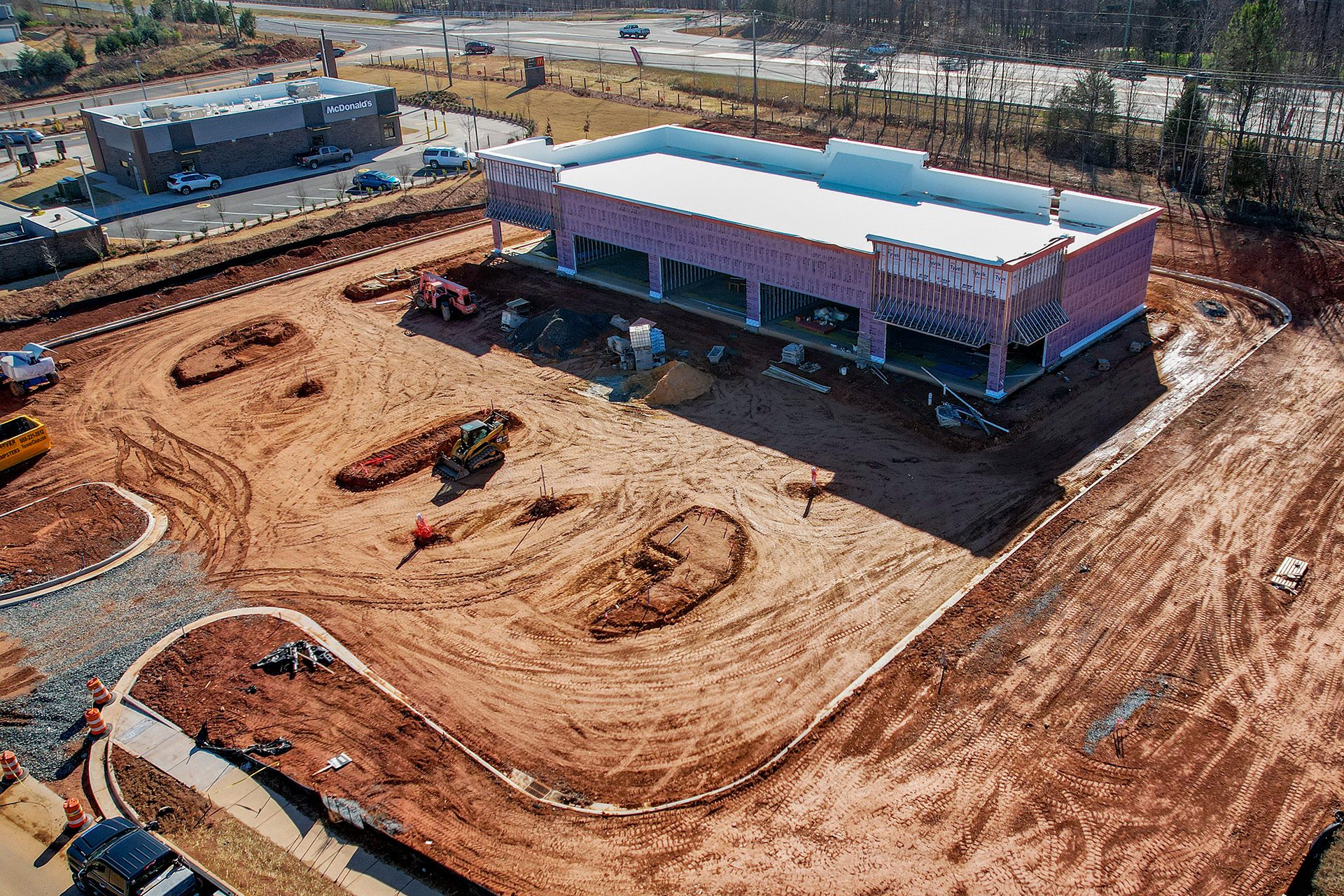 Kellswater Commons in Kannapolis, NC construction progress Outparcel #9