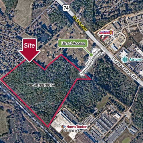 Pebble Creek industrial land 52 acres aerial