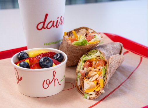 Dairi-O food wrap with fresh fruit
