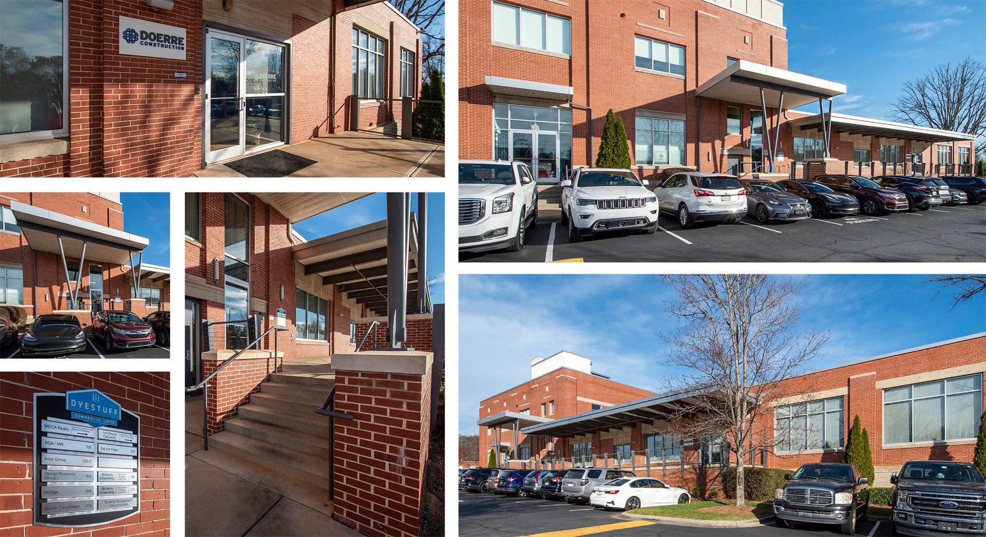 FreeMoreWest Dyestuff office building exterior collage